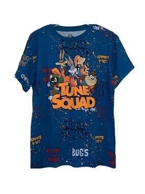 Space Jam Tune Squad Tee XL Blue Bugs Bunny Looney Tunes NWOT Y2K Streetwear